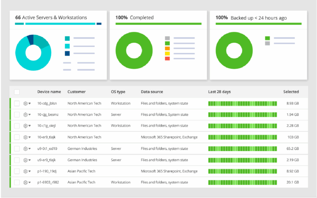 N-able - data protection - dashboard 1